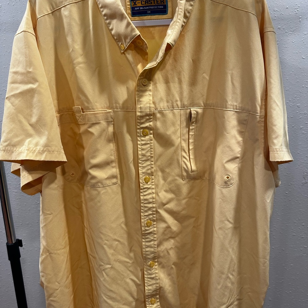 Men's Yellow Casual Button Down Shirt